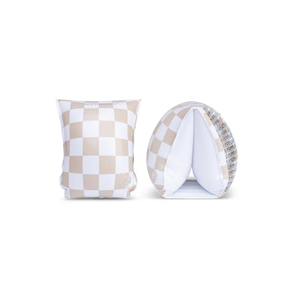 Zwembandjes Checkmate Beige